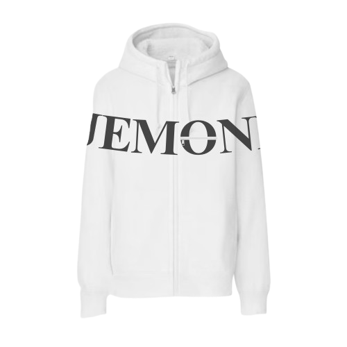 Marseille White Zip-Through Fleece Hoodie